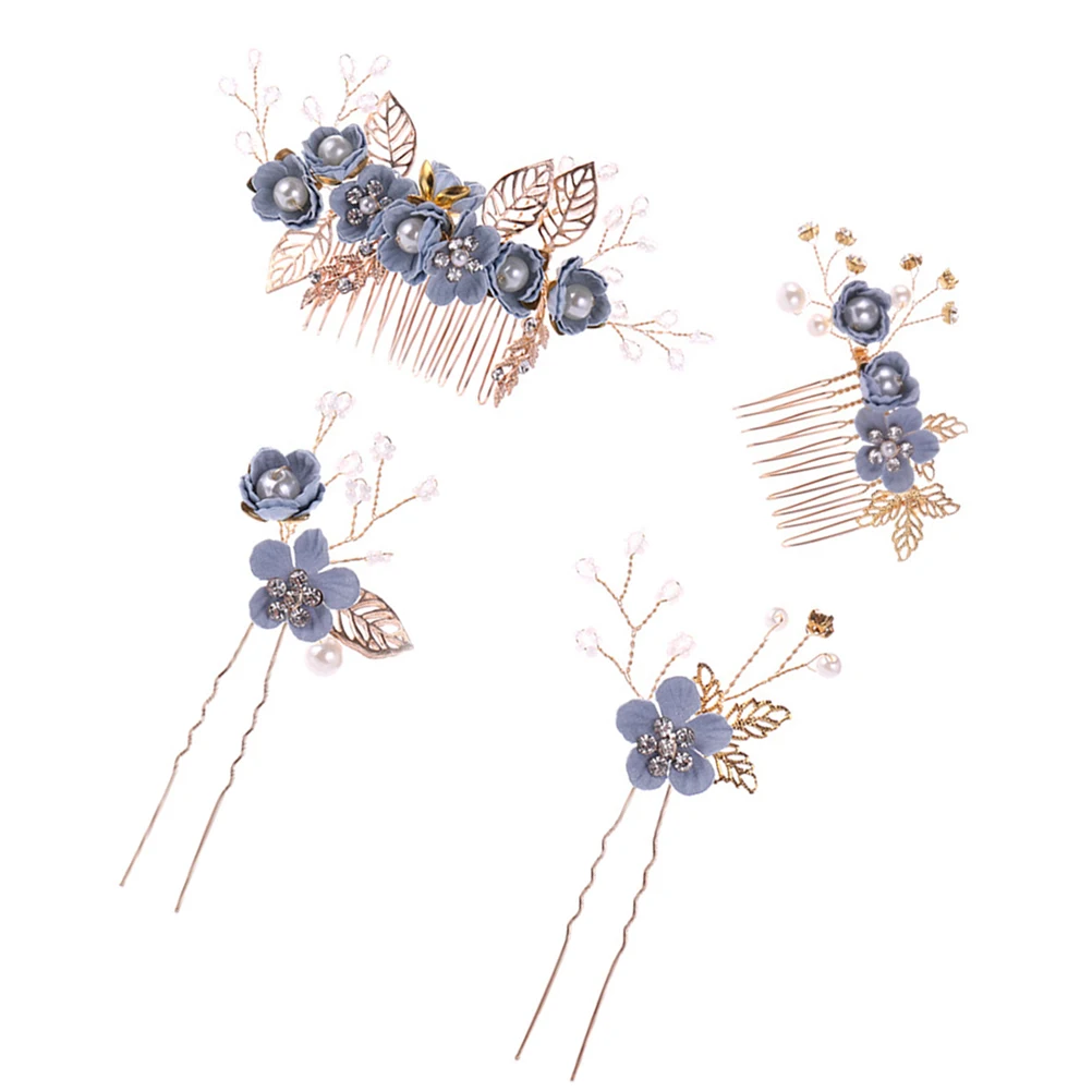 

Hair Comb Hairpin Set Rhinestones Bridal Bridesmaid Accessories Wedding Party Prom Retro Elegant Hairstyle DIY