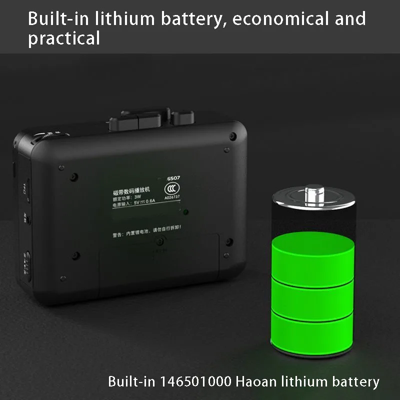 Retro Tape TF Card Player With LCD Screen Display And Headphone Charging Cycle Playback Stereo Walkman Recorder