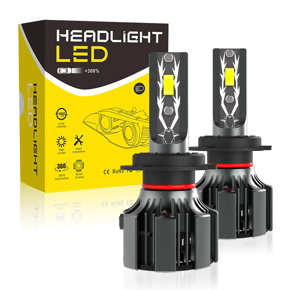 

120W Car LED Headlights Upgrade H7 H4 H11 9012 Bi Beam Front Lamps High Power H7 LED H4 LED Auto Accessories