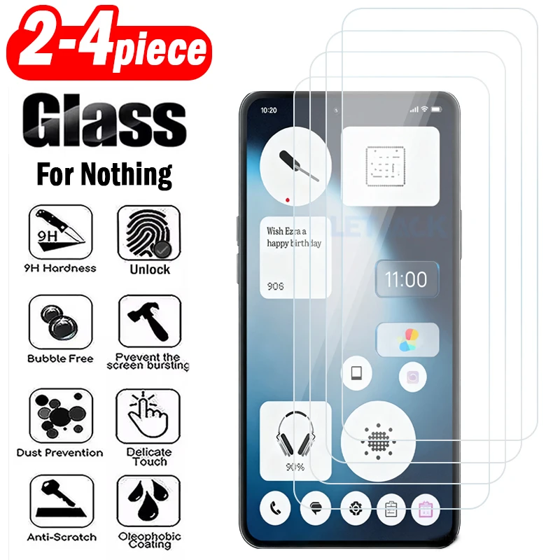 

2-4Piece Protective Glass for Nothing Phone 3a Lite 3a Pro Screen Protector for Nothing Phone 3 2 1 2a Plus High Definition Film