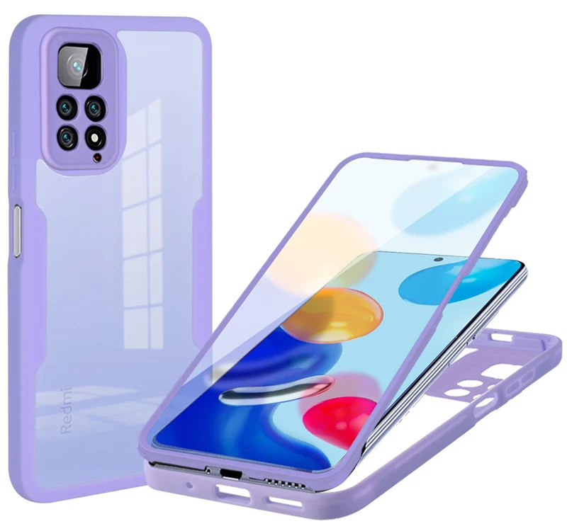 360 Full Body Screen Protector Transparent Case For Redmi Note 12 11 10 9 Pro 12s 11s 10s 9s 10A 10C 12C Shockproof Phone Cover