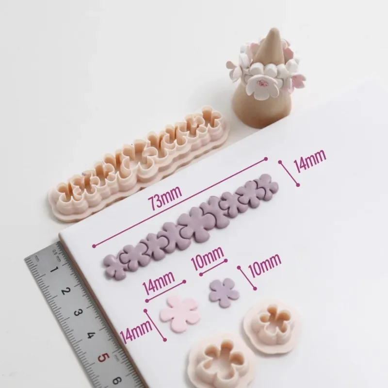 Soft Pottery Ring Cutting Mold Heart/flower Shape Polymer Clay Cutter DIY Handmade Ring Valentine\'s Day Gift Pottery Tools