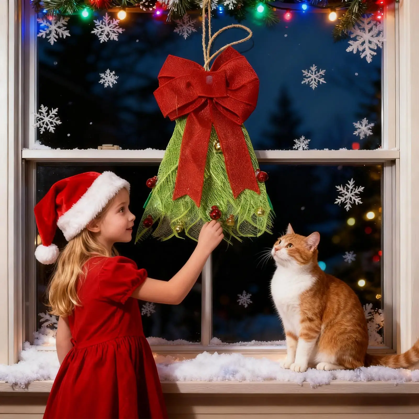 

Christmas Door Hanging Wreaths With Lights Front Door Outdoor Garland Ornament Holiday Christmas Wreath Hangers