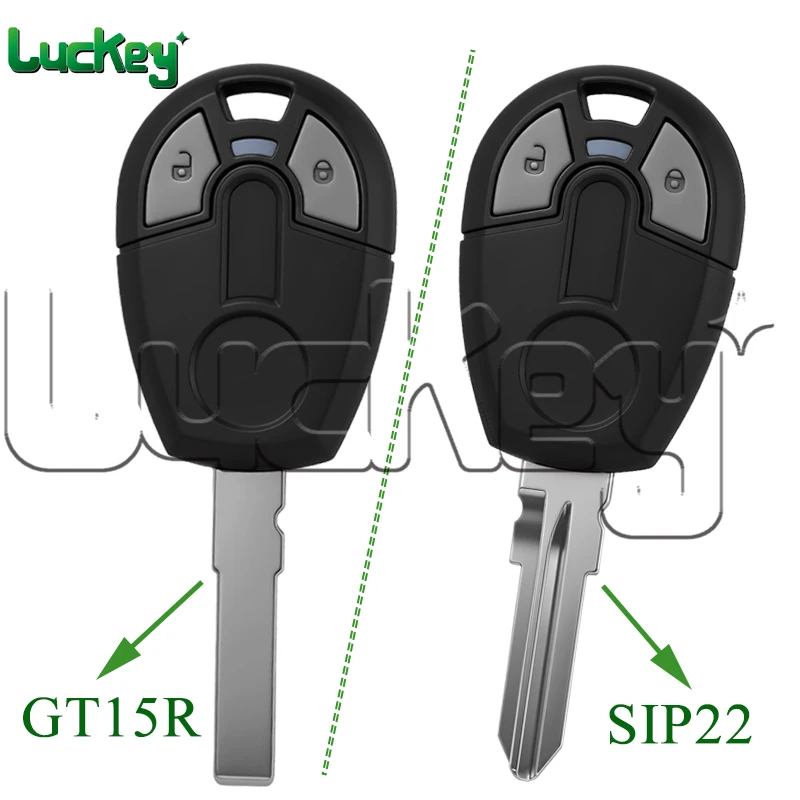 Key Shell For Fiat Positron EX300 Replacement Transponder Chip Key GT15R SIP22 Remote Control Car Key Housing Cover Case