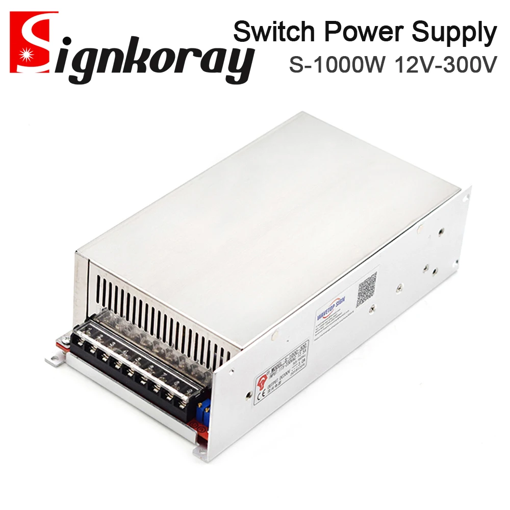 

SignkoRay S-1000W DC Voltage Regulator Adjustable Device Switching Power Supply 0-300V