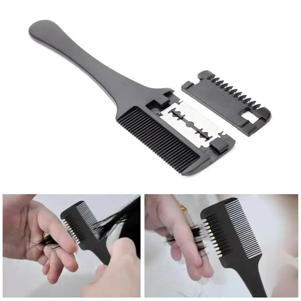 1 Stück Trimmer mit Schwarzem Griff, Neuer Haarschneider mit Klingen, DIY Haarpflege-Bürste, Professioneller Effilierschneider
