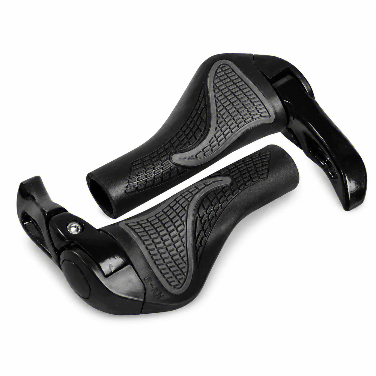 Ergonomic Bike Handlebar Grips with Aluminum Bar Ends, Non-Slip Rubber MTB Handle Grips, Shock-Absorbing for 22.2mm Bicycle Bars
