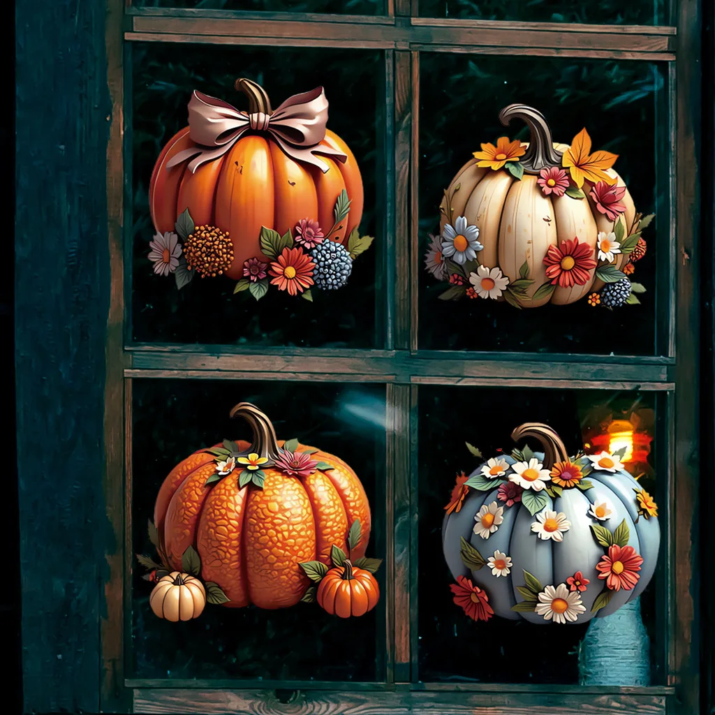 

2025 Halloween Wall Stickers Pumpkin Wall Stickers Home Halloween Decoration
