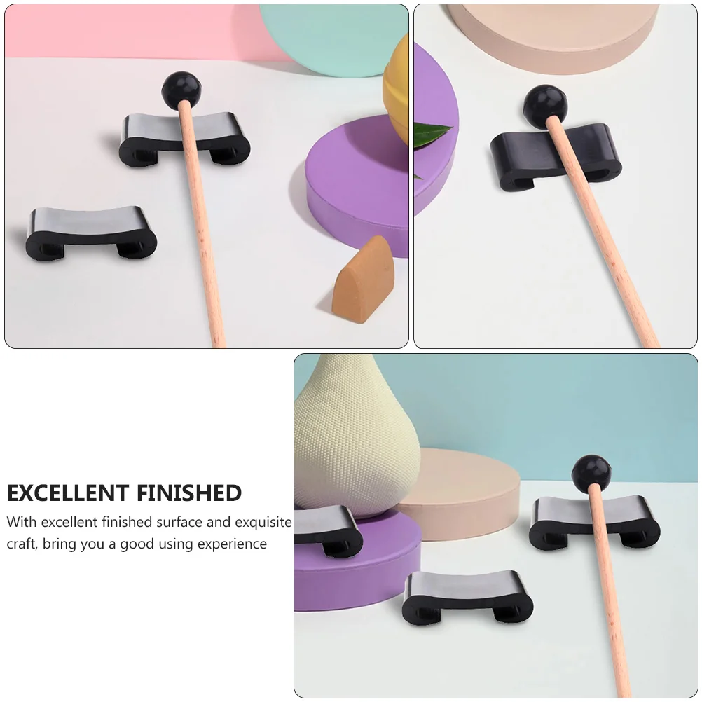 

3 Pcs Drum Stick Bracket Set Steel Tongue Accessories Working Mallet for Musical Instrument Mallets Abs