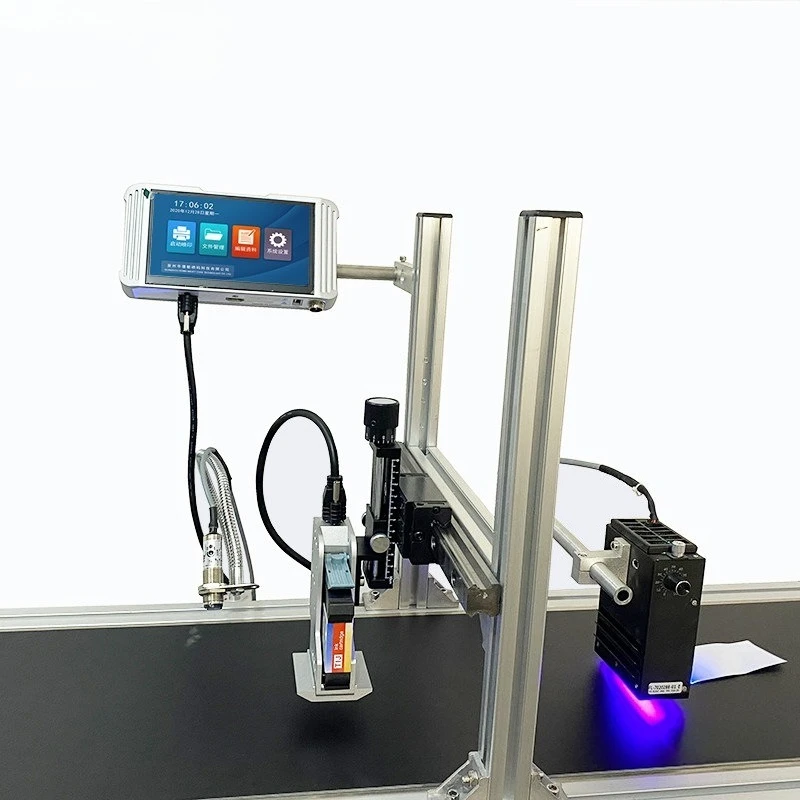 Inkjet printer production date QR code carton bottle uv ink second dry coding machine