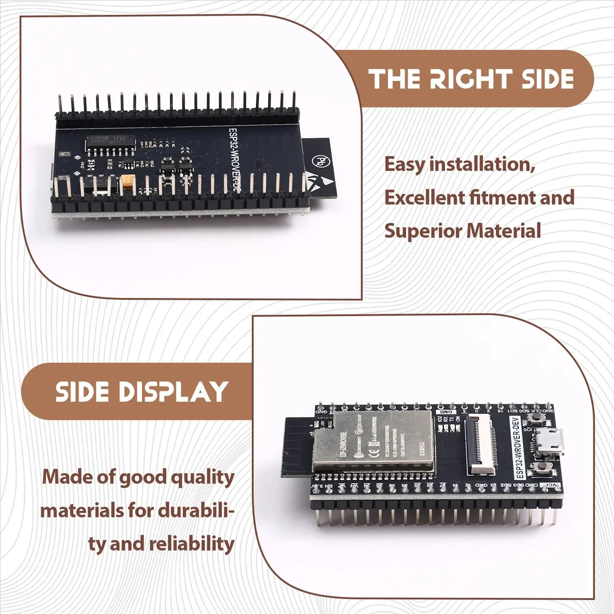 

(ABDH) Плата разработки ESP-32WROVER-DEV с камерой, модулем Wi-Fi и Bluetooth (совместима с Arduino IDE) для Arduino