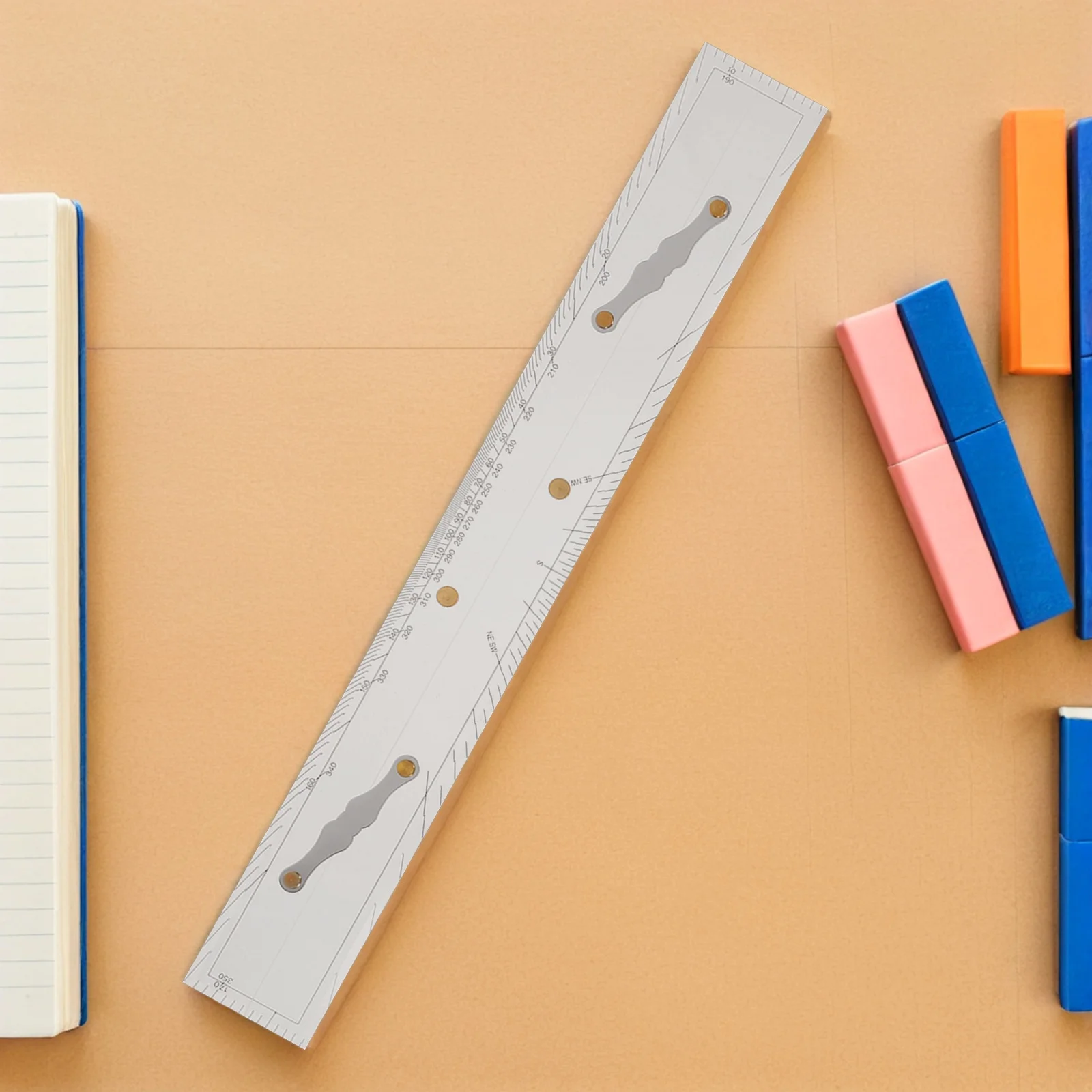 Transparent Acrylic Parallel Ruler for Boat Navigation Chart Plotting Professional Marine Measuring Ruler Drafting Design Tool