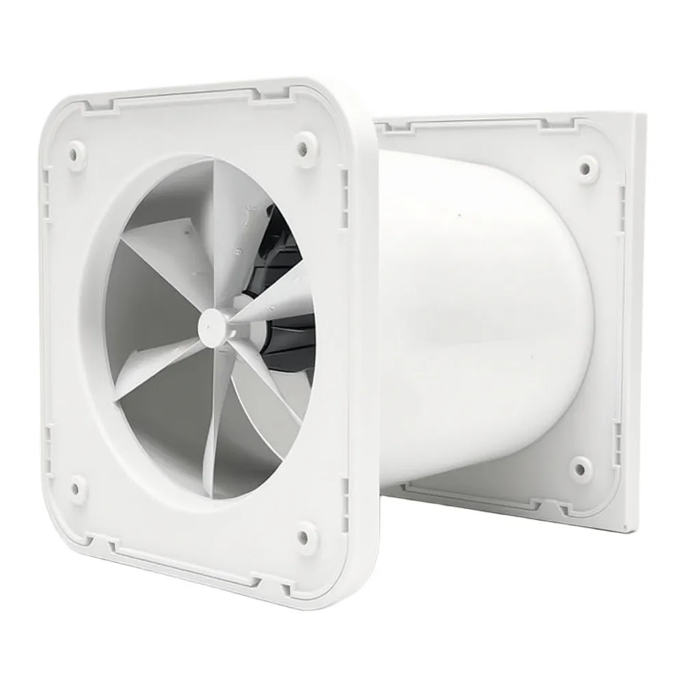 Wall-Fixed Air Ventilator with Pressure Outlet Functionality and Rain-Proof Louver Assembly for Air Circulation