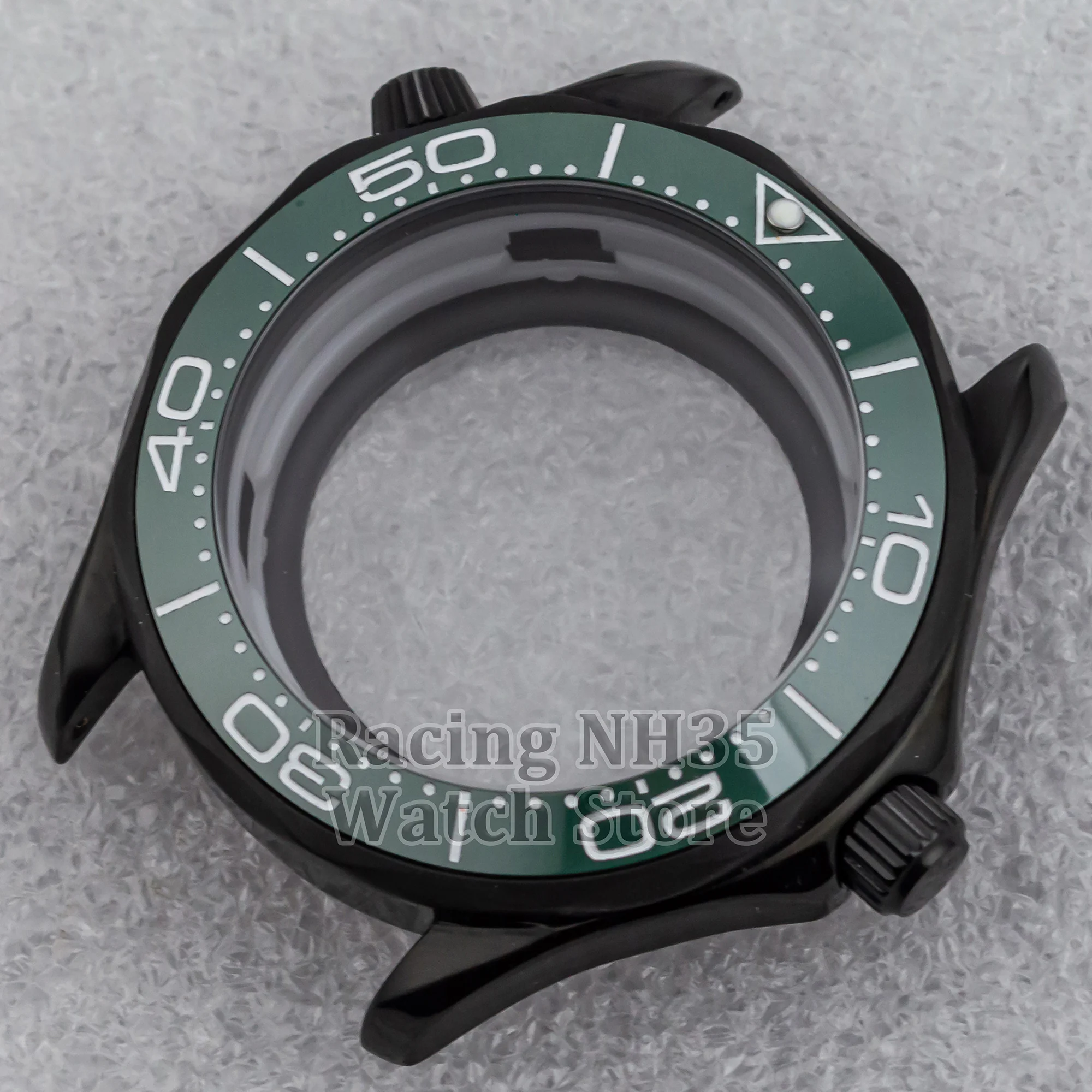 41mm Diving Watch Case Stainless Steel Bezel Domed  For Seamaster 300 10ATM Waterproof Fit NH35 NH36 Movement Watch Parts