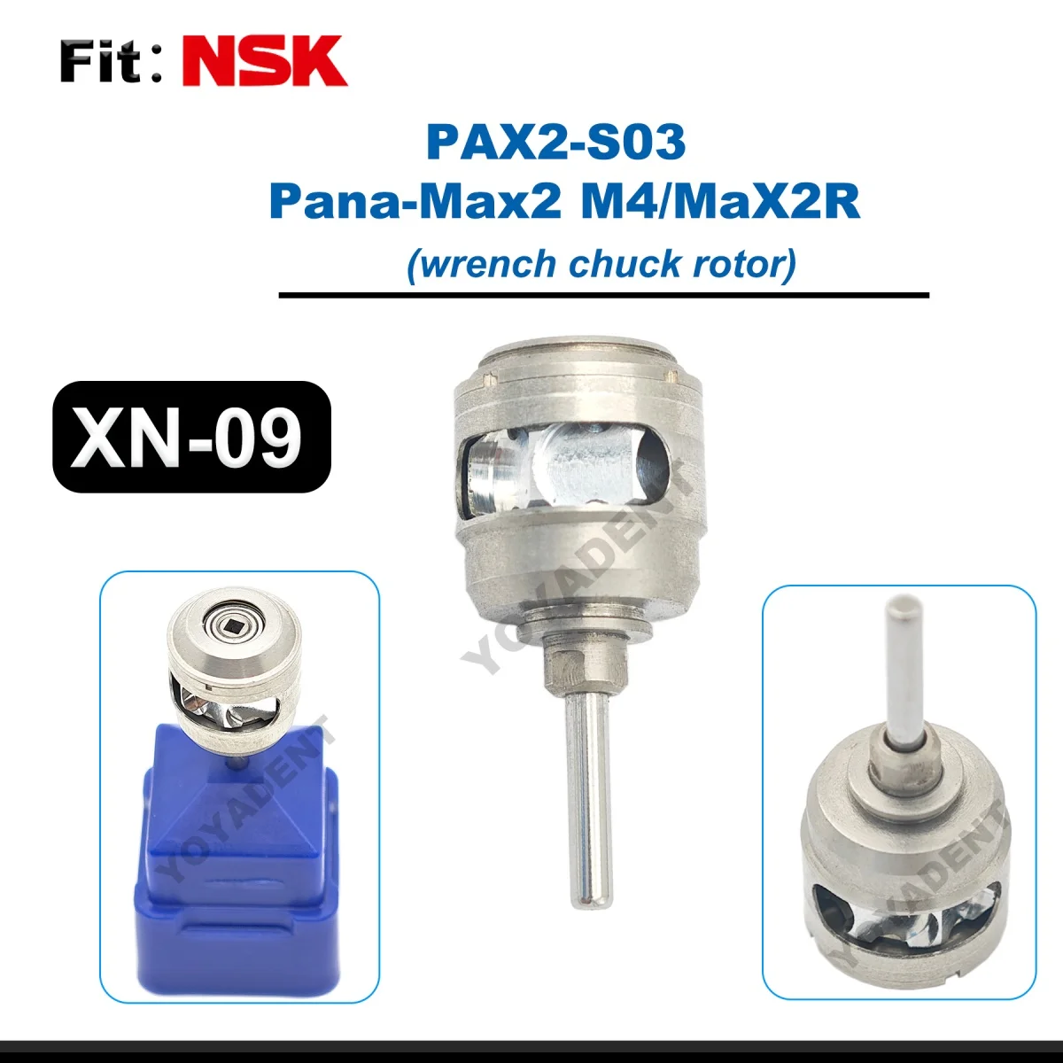 Fit NSK Pana-Max2 M4/Max2R High Speed Handpiece Air Rotor Dental Turbine Cartridge PAX2-S03 wrench chuck/PAX2-SU03 Push button
