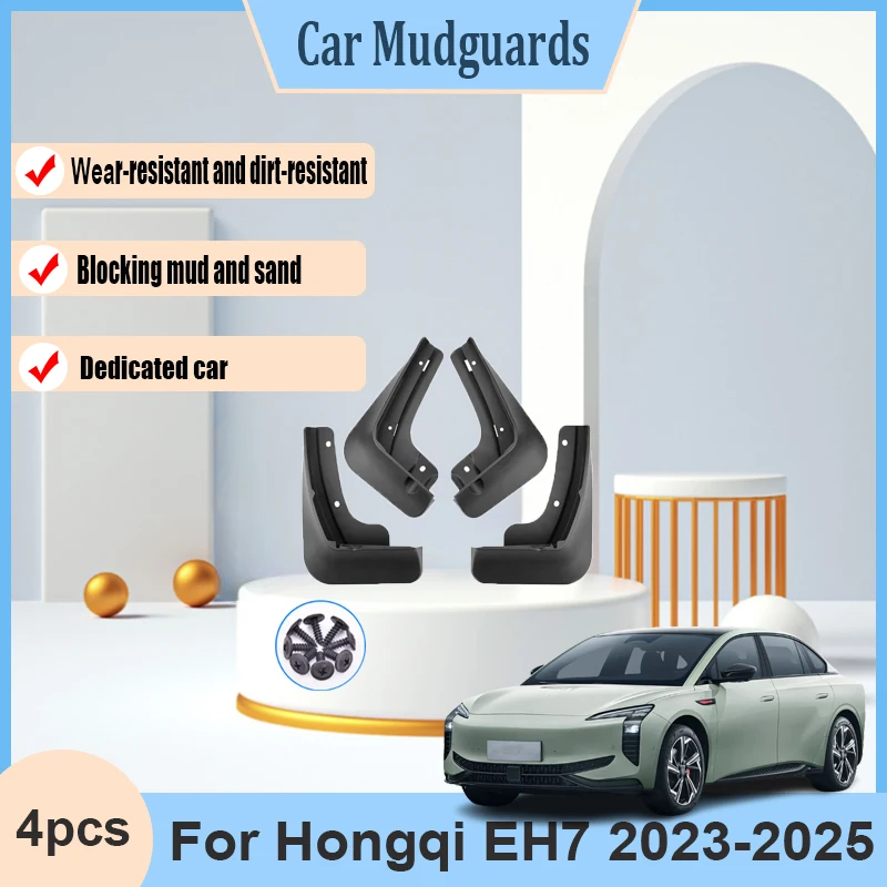 

Car Muds Flap for Hongqi EH7 2023 2024 2025 4 PCS Splash-proof Splash Guards Flap Mudguards Fender Styling Part Car Accessories