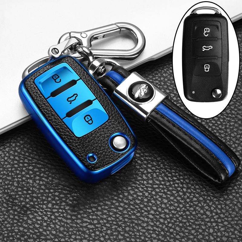 

Car key case for volkswagen vw magotan polo golf 4 3 6 5 6 mk6 passat b5 b6 b8 b7 touran bora tiguan jetta lavida skoda octavia