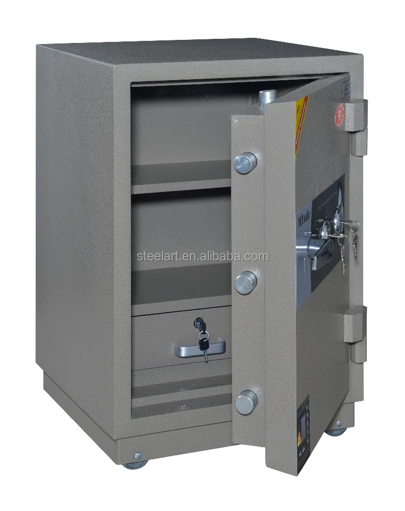 Digital lock bank safe deposit box/two tiers bank safe with drawer inside