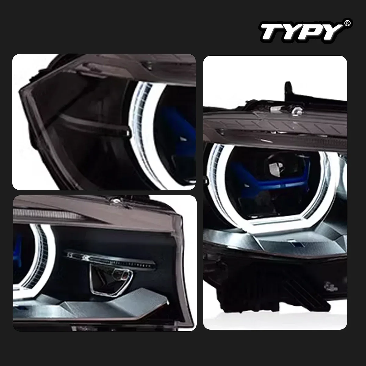 

TYPY Новый светодиодный налобный фонарь, обновленный, модифицированный для BMW X5 F15 X6 F16, 2014-2018, динамический сигнальный налобный фонарь, автоаксессуары