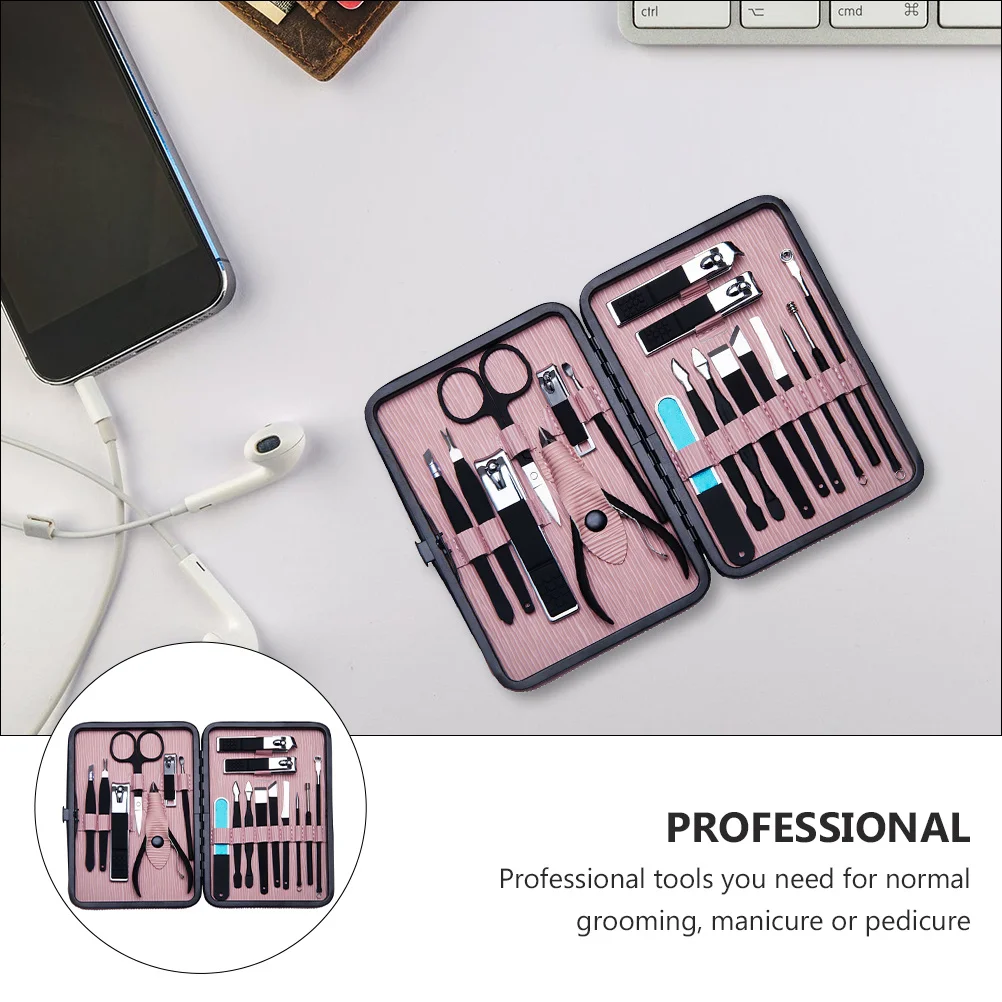 

Manicure Kit Stainless Steel Nail Clippers File Trimmer Set For Fingernail Grooming Pedicure Tools Portable Durable Nail