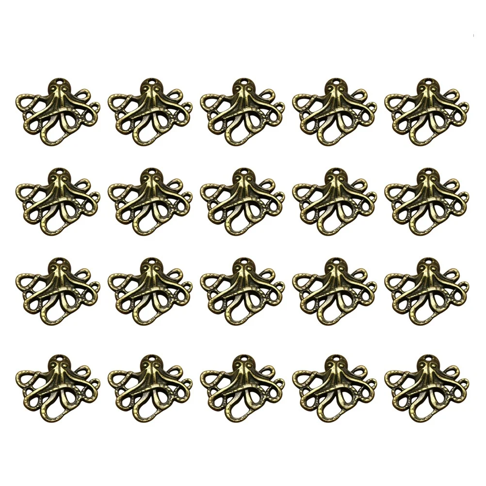 

20Pcs Alloy Octopus Charm Pendants DIY Jewelry Making Accessories for Necklace Bracelet Keychain Alloy Pendant Charm