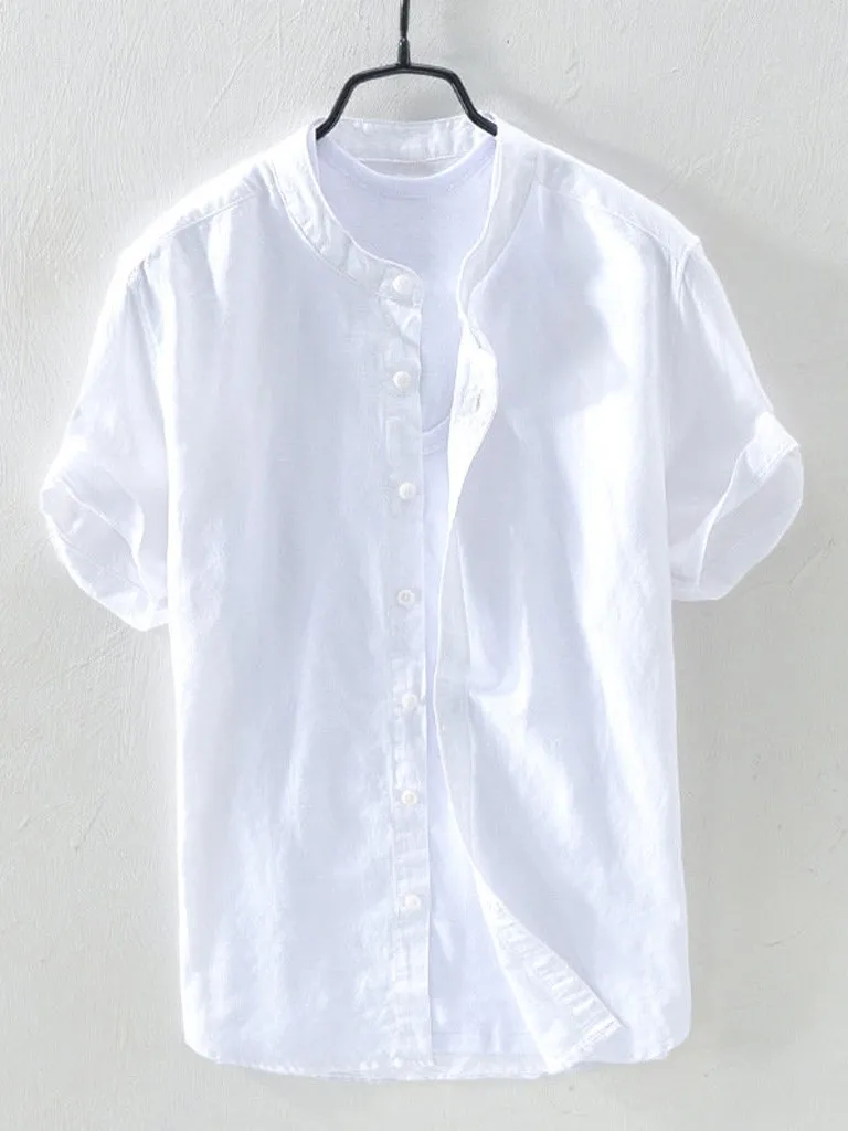 

Men's Thin Breathable ort Sve irt Summer Lightweight Casual Faionable Color Slim Fit European Simple Sle