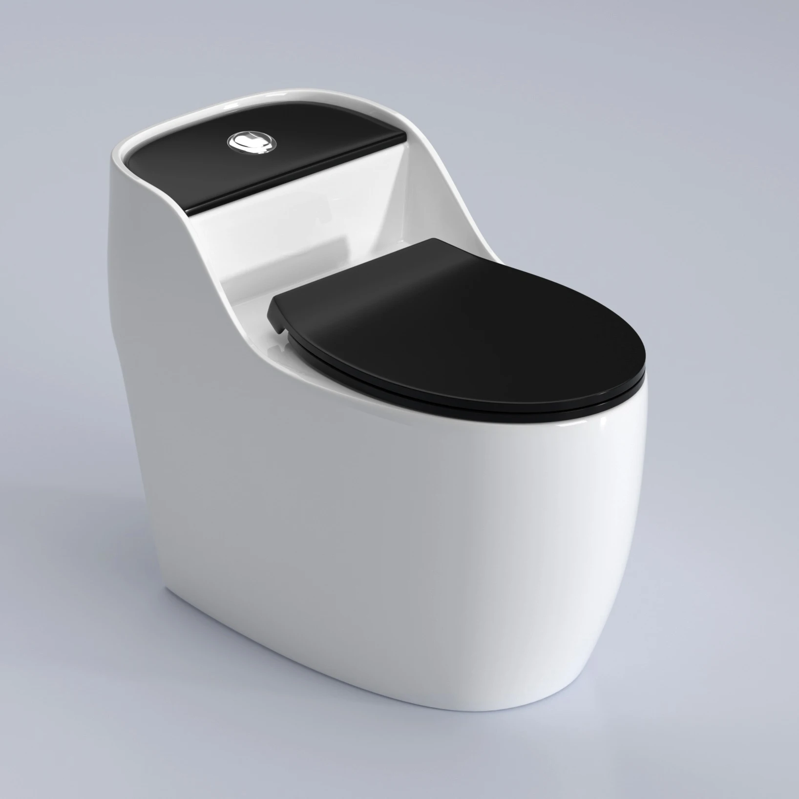Toilet,High Quality Bathroom White Black Color One Piece Water Closet Sanitary Ware Toilets Round Shaped Ceramic Toilet Bowl