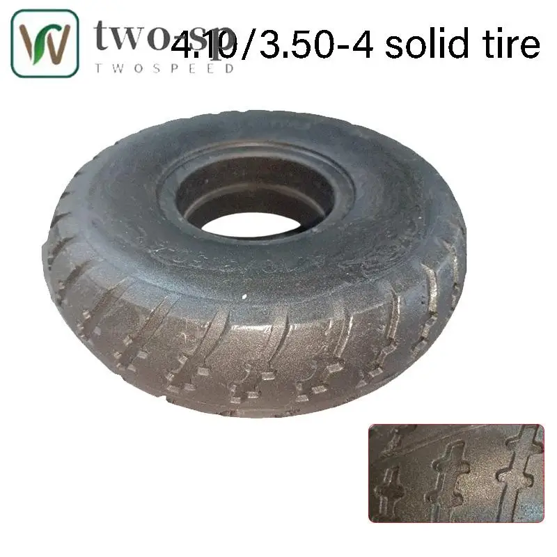 

10 inch 4.10/3.50-4 explosion-proof solid tires are used as tire accessories for electric scooters and handcarts