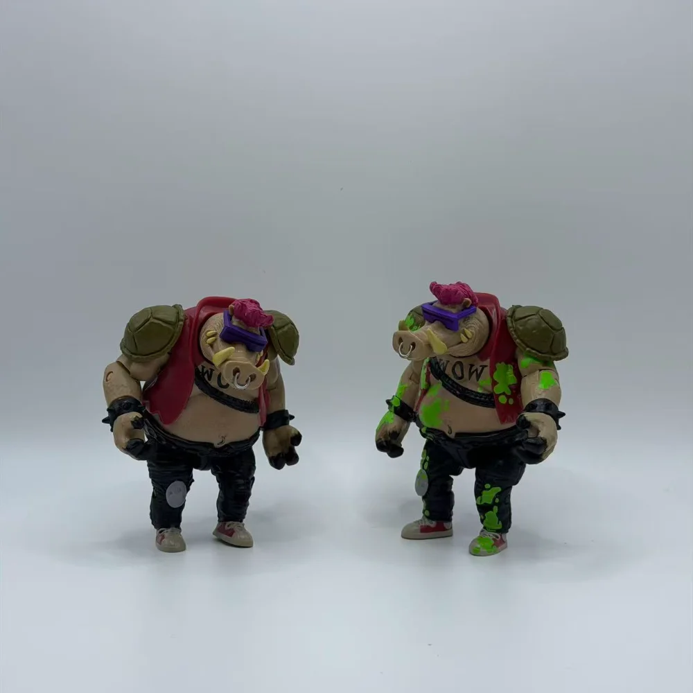 Teenage Mutant Ninja Turtles Bebop Action Figure, Normal & Green Slime Version, 12cm Pig Villain Collectible Model Toy Gift