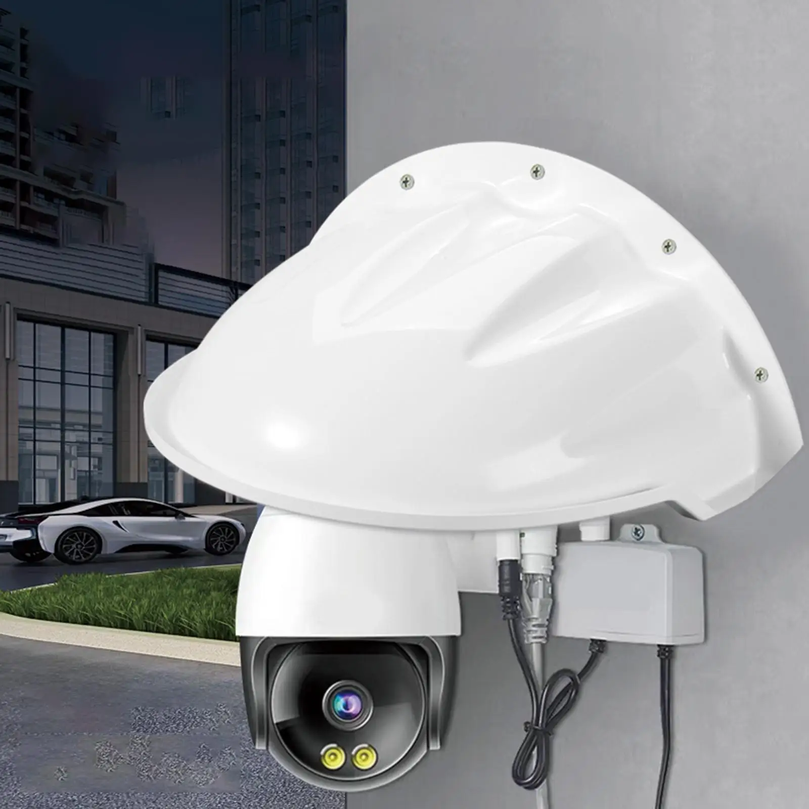 Camera Cover Wall Mounted Universal Easy to Install Sturdy Sun Rain Shade Rainproof Cover Security Camera Protection Case