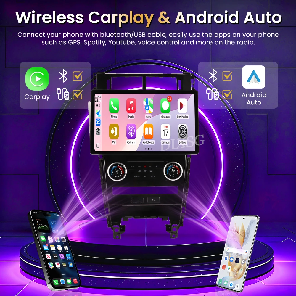 13.3”wireless Carplay Android15 For Land Rover Discovery Sport L550 2014-2020 Car Multimedia Player GPS Navigation BT Head Unit