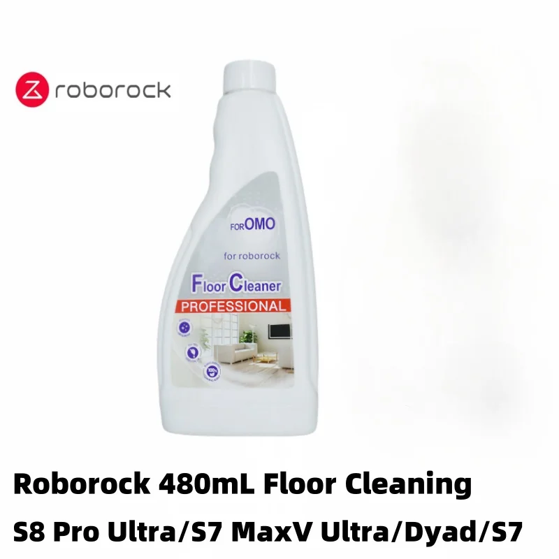 Solução de limpeza de piso para Roborock, peças de aspirador, esfregões robóticos antibacterianos, OMO 480ml, S8 Pro, Ultra, S7, MaxV, Ultra, Dyad, S7