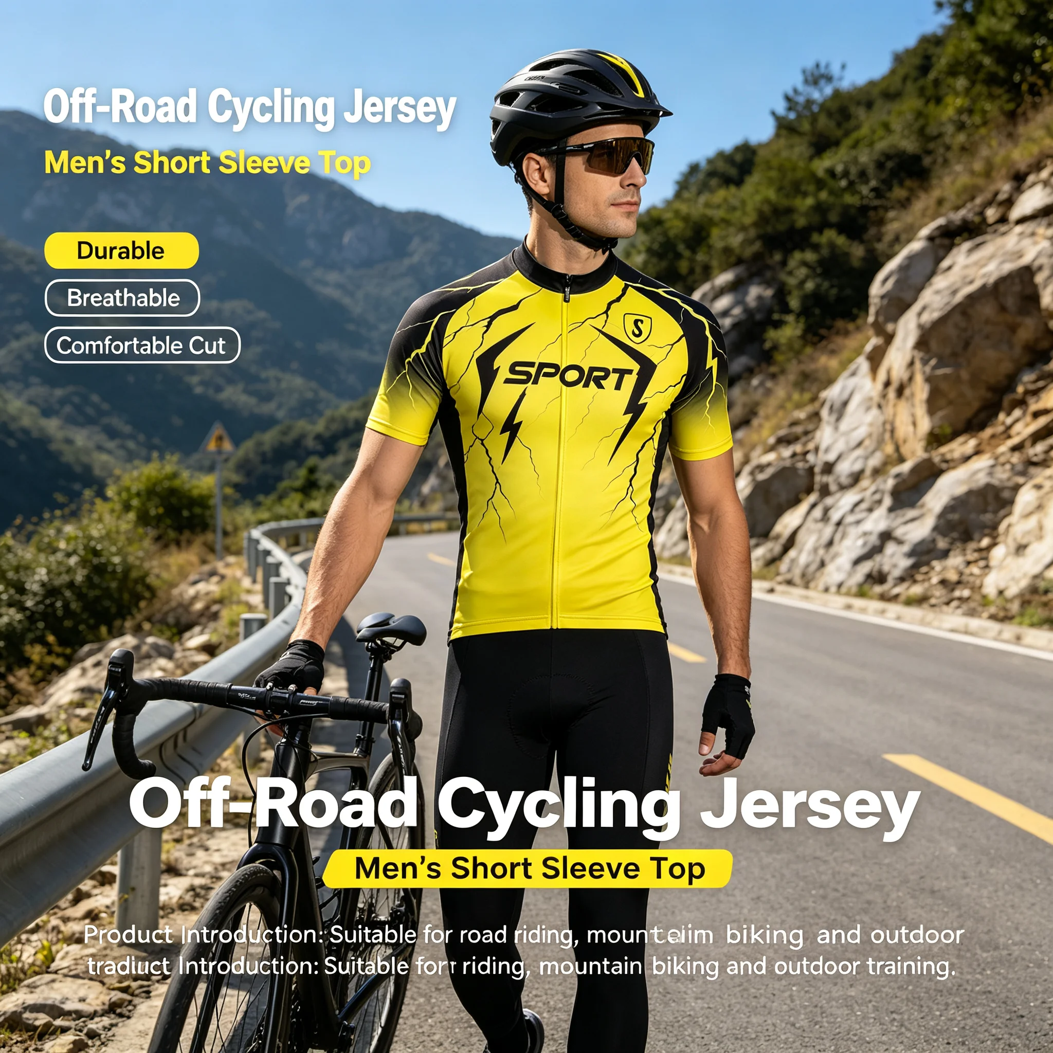 2026 SPORT Racing Cartoon Pattern Road Bike Spring/Summer Cycling Apparel Short-Sleeve Breathable Comfortable Quick-Drying Sport