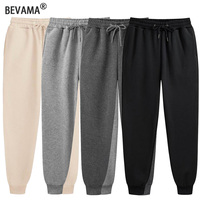 Mens Casual Pants Autumn Winter Fleece Sweatpants Men Running Jogger Sports Gym Trousers Fashion Solid Color Workout Long Pants