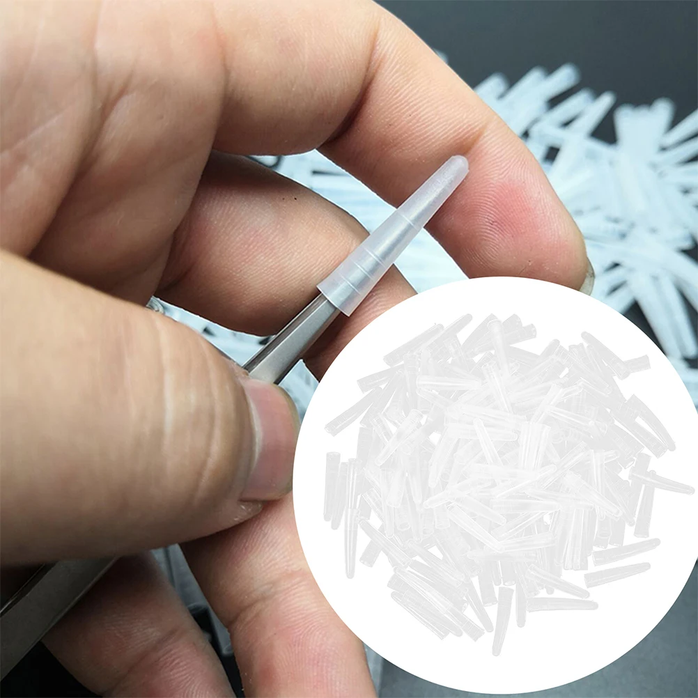 

150pcs Silicone Tweezer Head Covers Non-Slip Eyelash Protective Caps Soft Durable Covers For Grafting Precision Tools