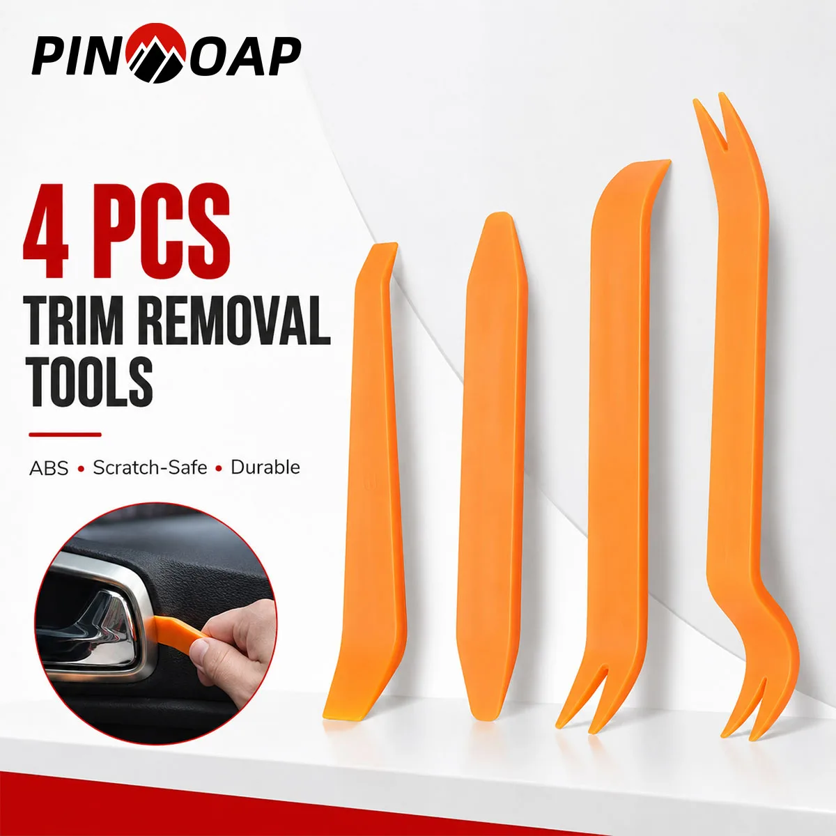 PINMOAP Car Clip Remover Tool Auto Trim Panel Removal Pry Tool Fastener Puller For Door Bumper Interior Repair Durable Hand Tool