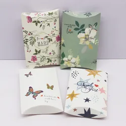 10pc 12.5x8x2cm new gift bags, pillow boxes, paper party matching packaging, jewelry bags