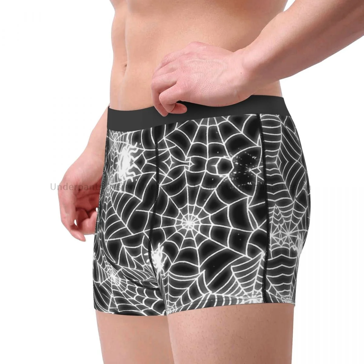 Cool Spider Web Underpants Breathbale Panties Men's Underwear Sexy Shorts Boxer Briefs