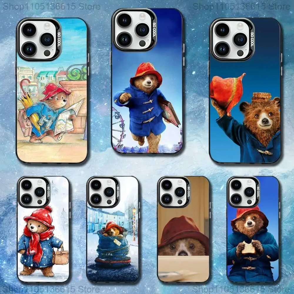 

P-Paddingtons B-Bears Cute Phone Case For iPhone 11,12,13,16,14,15,Mini,Pro,XS,MAX Black Matte Shockproof Cover