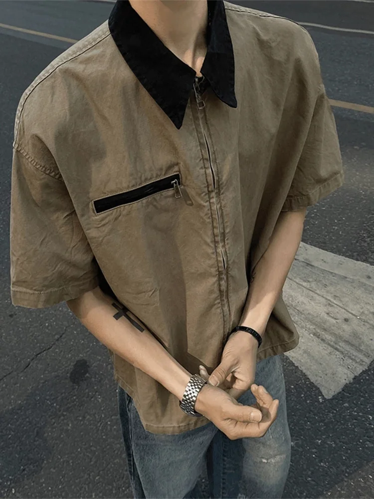 

Ретро-кардиган в гонконгском стиле, повседневный, свободного кроя, с коротким рукавом, с воротником, женский, летний, в стиле Old Money, маленький размер, открытый топ-кардиган