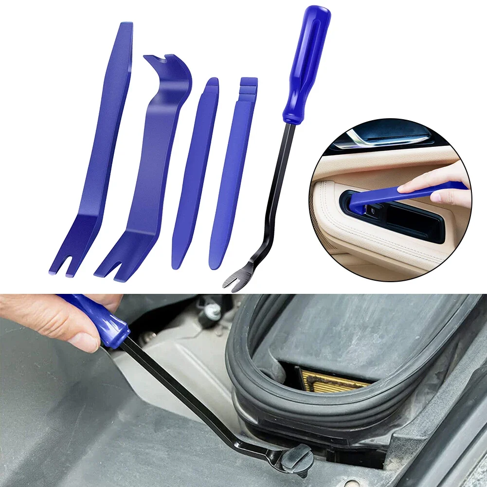 5PCS/Set Car Panel Removal Tool Kit Nail Puller Radio Audio Door Pry Repair Clip Trim Dash Removal Installer Hand Tool Pry Tool