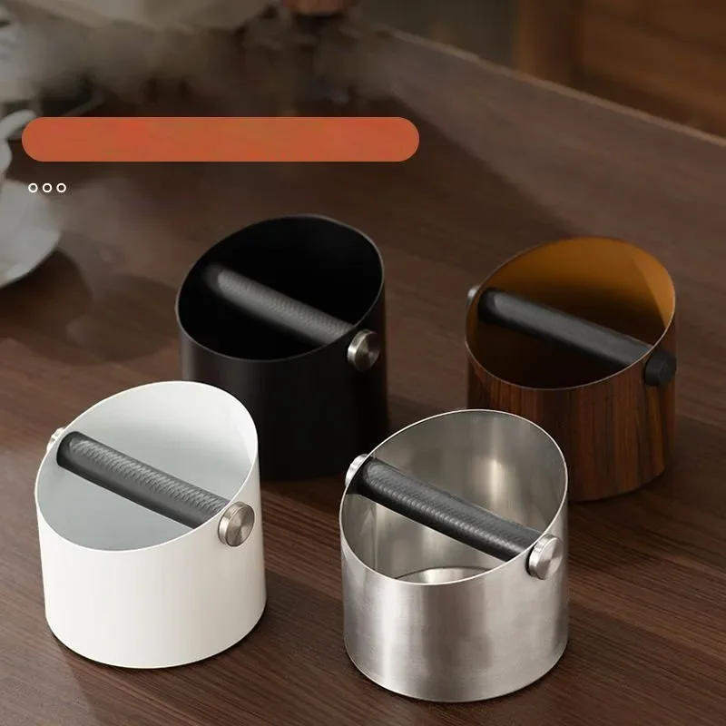 Sainless Steel Coffee Powder Residue Bucket Tapping Residue Box Bar Counter Coffee Storage Bucket Coffee Handle Tapping BoxZI737