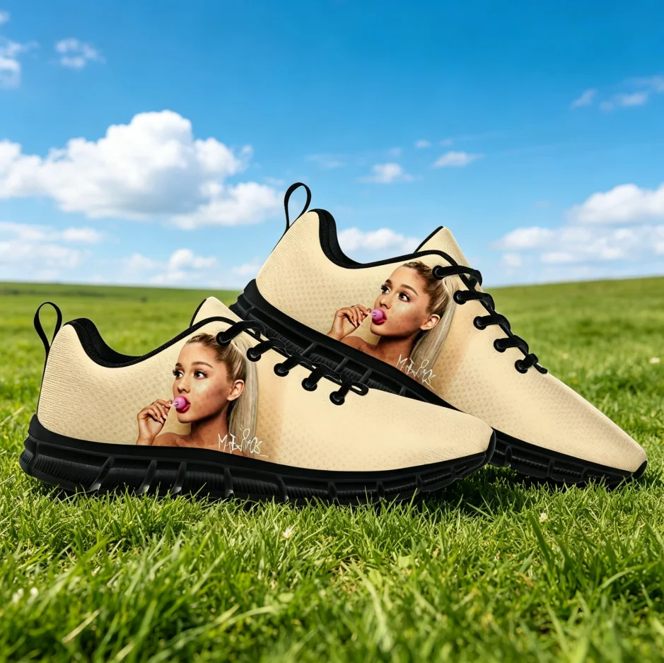 Zapatos de lona con estampado de botella de perfume Ariana Grande Cloud para mujer, zapatillas informales para skateboarding, regalo estético Kawaii
