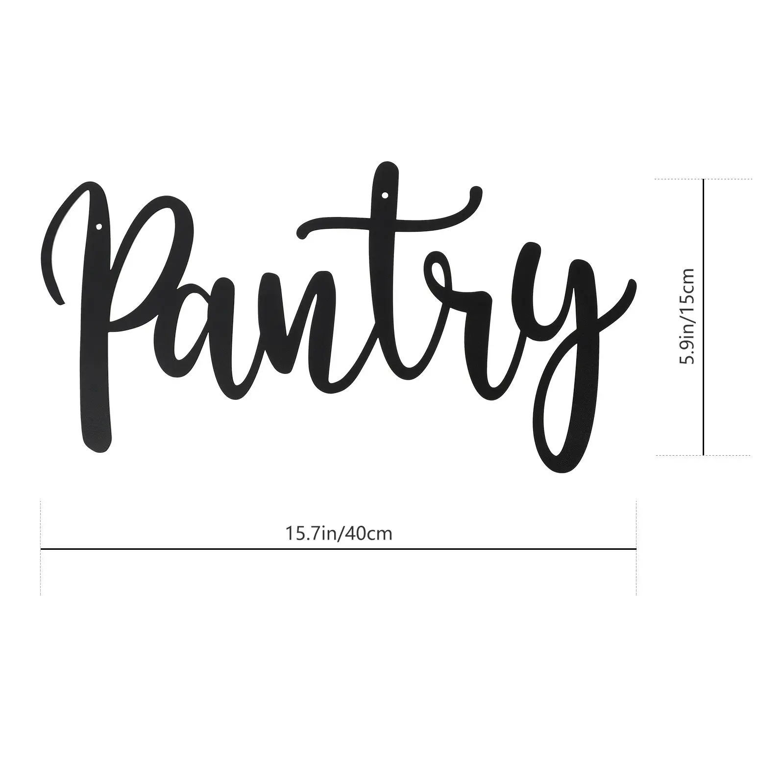Alphabet Wall Hanging Decor Set – Iron Letters Sign for Home, Office, or Nursery Backdrop (Chic Black)