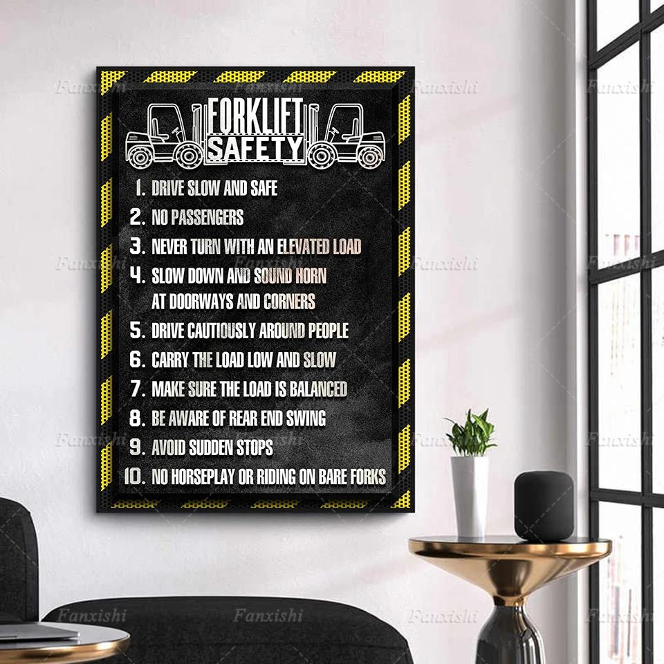 

Forklift Safety Rules Vintage Noridc Wall Art Safety Signs For Workplace Safety Guidelines For Forklift Hd Print Canvas Poster