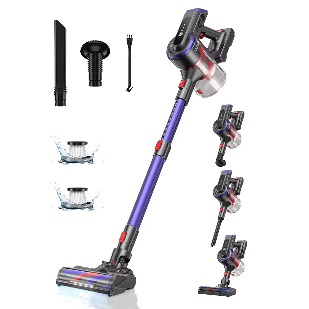 Buture JR400 38000Pa Cordless Vacuum Cleaner Handheld 450W With Touch Display Smart Home Appliance for Carpets Hair 55 Mins