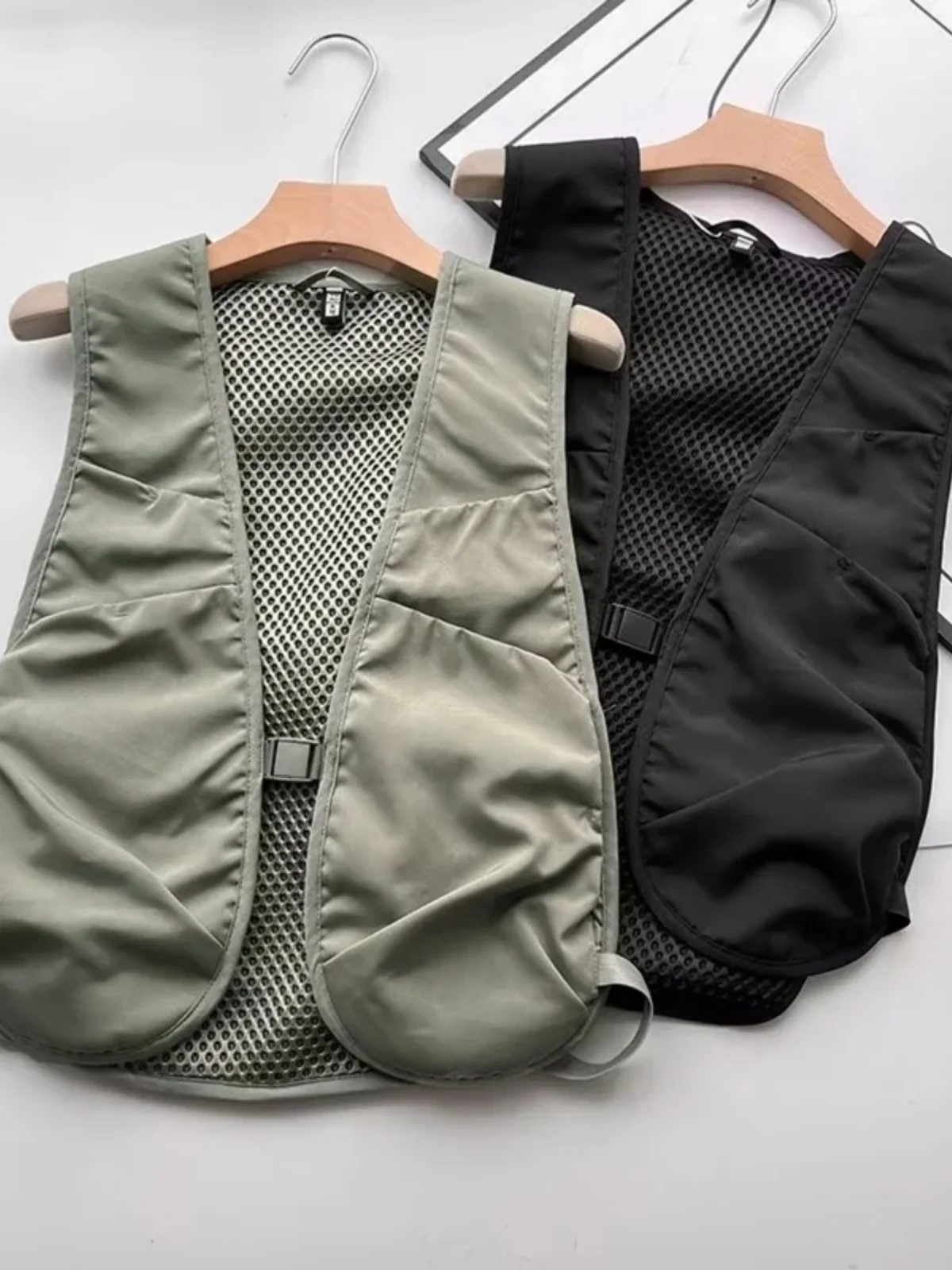 

Women's Summer Thin Breathable Versatile Motorcycle Jaet Vest Try Room Retro Workwear Tank Top ort Length Other Material