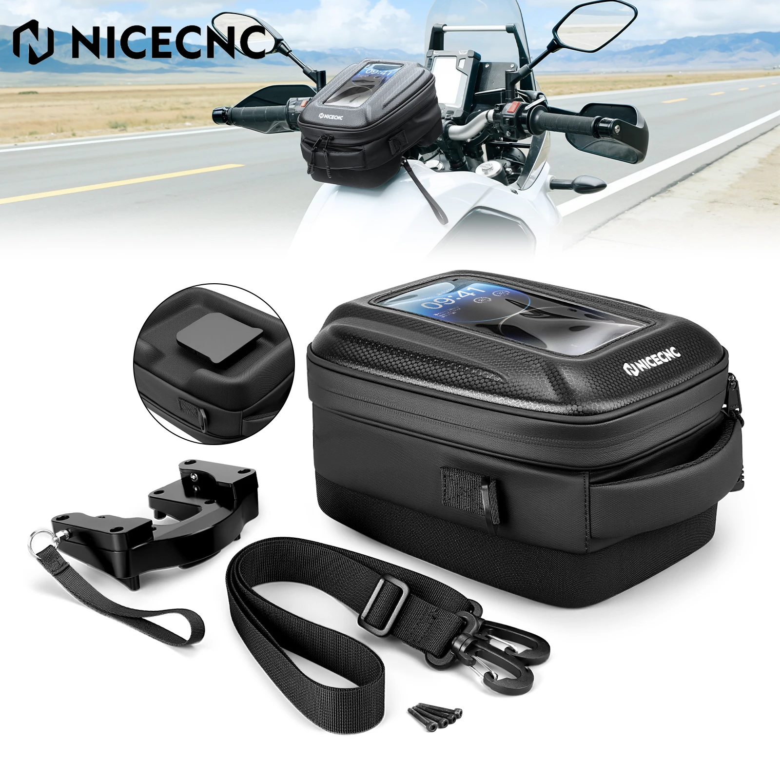 

For 2019-2025 Yamaha Tenere700 Quick-Release Motorcycle Fuel Tank Bag Storage Bag Push-Pull Lock System TENERE700 XTZ07 T700