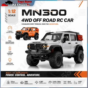 1/12 MN MN300 4WD RC Samochód Terenowy na Pilot Bezprzewodowy 2.4G, Mocny Silnik 280, Kolekcja Hobbystyczna, Prezent, Zabawki dla Dorosłych