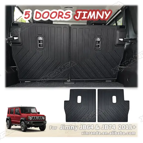 Jimny 자동차 2 열 시트 등받이 안티 킥 쿠션 패드, 뒷좌석 보호대 커버 패드, 스즈키 짐니 5 문짝 JB74 2023 2024, 5 문짝